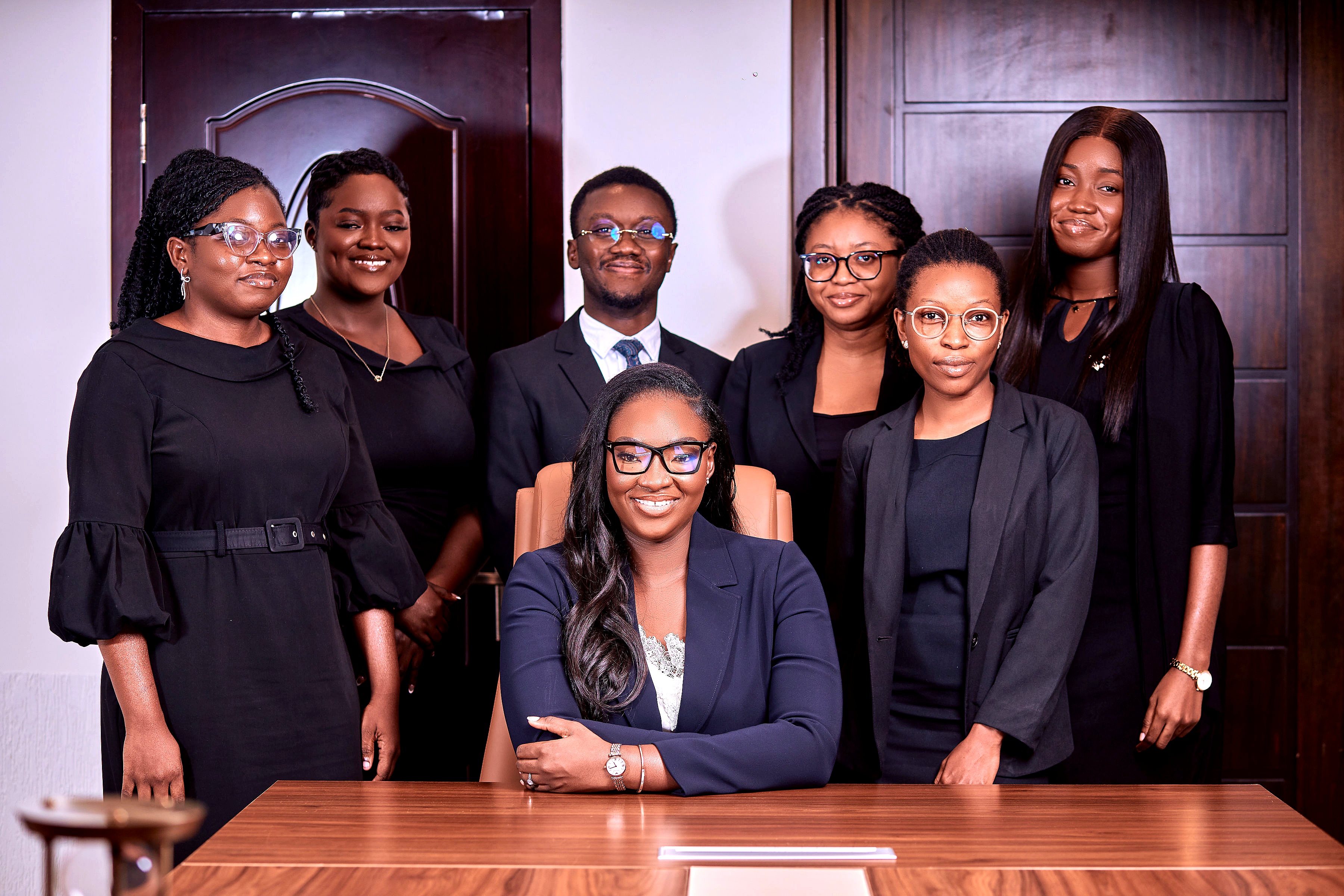 Managing Partner Nuhela Seidu with current pupil lawyers at Sory & Partners@Law